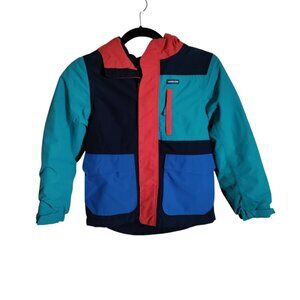 Lands End Kids Squall Waterproof Insulated Jacket  Fleece Lined Size M‎ 8